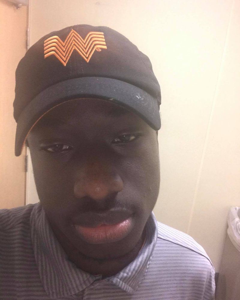 Saykho in a Whataburger uniform, 2020